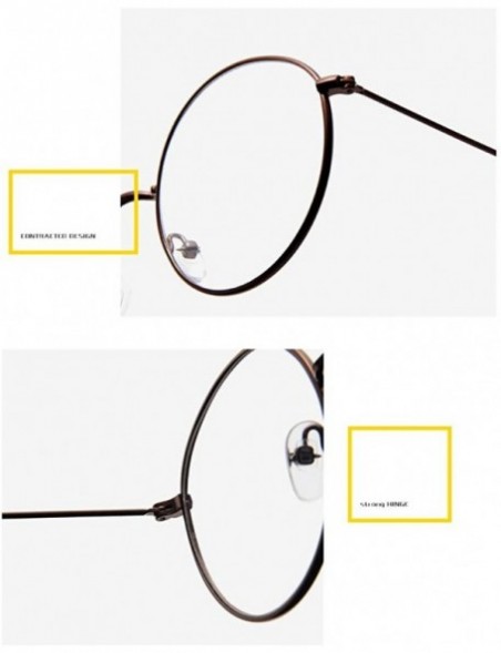 Oversized Retro Oversized classic Metal Frame for Men Women clear lens Eyewear - Color 5 - CP18MDKL7M8 $9.65