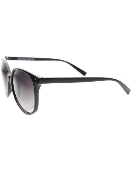 Round Retro P3 Round Metal Rivet Horn Rimmed Sunglasses - Black Lavender - C511YEC5KQL $7.59