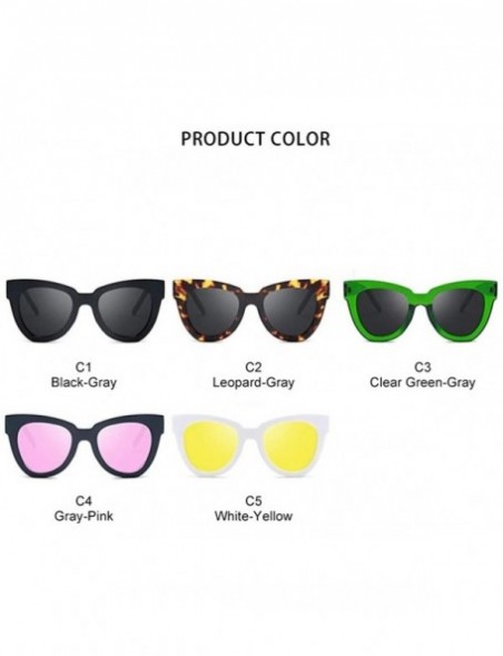 Cat Eye Classic Oversized Cat Eye Sunglasses for Women Driving Goggles UV400 - Red - CX19843UNLS $9.64