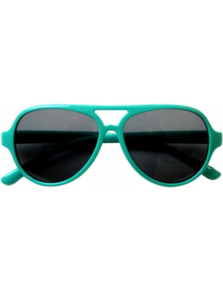 Aviator Top Flyer - Toddler's First Sunglasses for Ages 2-4 Years - Teal - C11886AE7KX $9.50