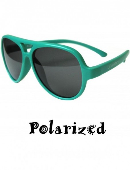 Aviator Top Flyer - Toddler's First Sunglasses for Ages 2-4 Years - Teal - C11886AE7KX $9.50