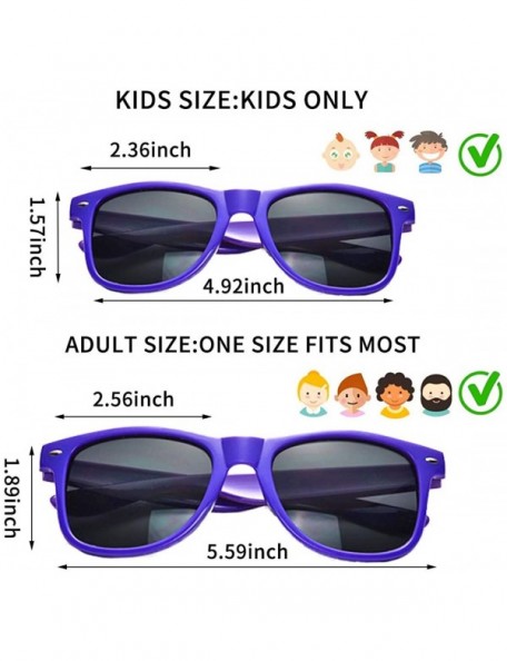 Square Bulk 12 Pack Neon Retro Sunglasses Unisex Adult Kids Party Favors Decor Glasses - Adult Royalblue - C018ENLM9NH $19.42