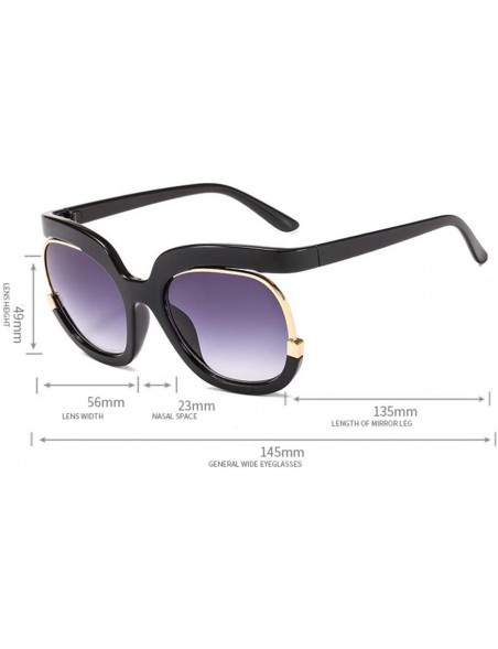 Sport Personalized Sunglasses Big Frame Round Fashion Sun Visor Men and Women - 3 - C1190S3WA0T $35.24