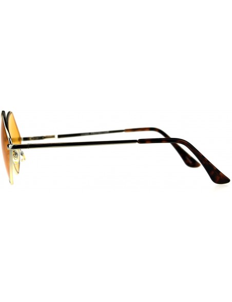 Rectangular Mens Pimp Diamond Pop Color Lens Square Metal Rim Sunglasses - Gold Orange - C518CMROL3Y $13.96