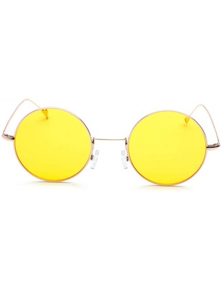 Round Design of Street Photo Glasses with Round Frame Individual Legs - 0017 golden Frame + Yellow Lenses C6 - CQ18OT3CNGY $1...