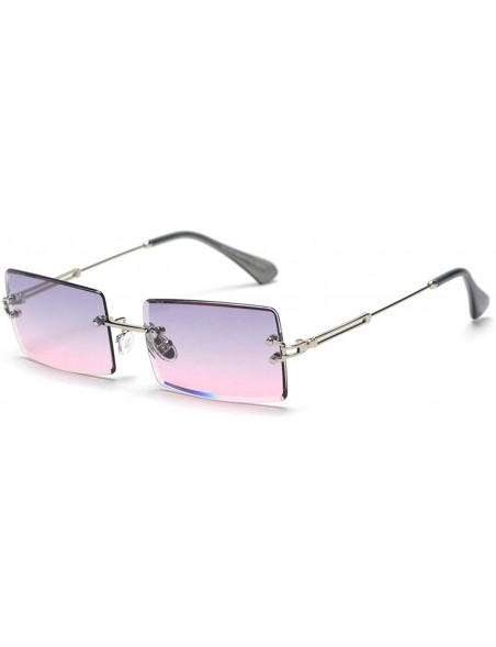 Oversized Women Men Summer Black Red Pink Small Rectangular Sun glasses For women UV400 - Tea - CX18W7UXRRZ $28.75