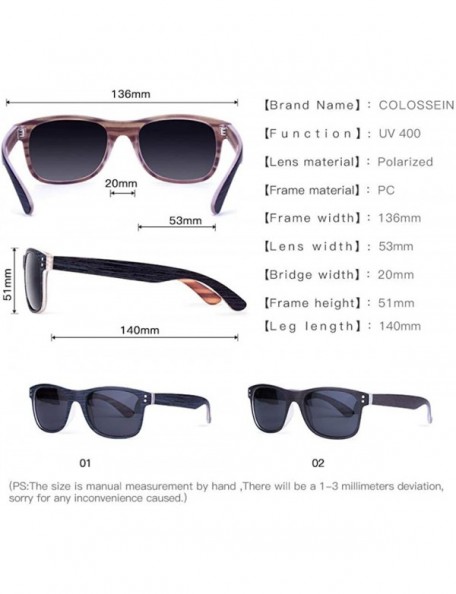 Square Sunglasses Men Polarized Classic Fashion Retro Square Sun Glasses ZMCB0024-02 - Zmcb0024-02 - CF18YLXYAI5 $15.09