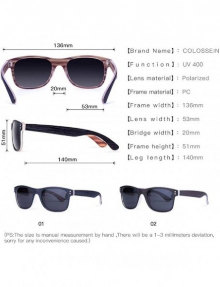 Square Sunglasses Men Polarized Classic Fashion Retro Square Sun Glasses ZMCB0024-02 - Zmcb0024-02 - CF18YLXYAI5 $15.09