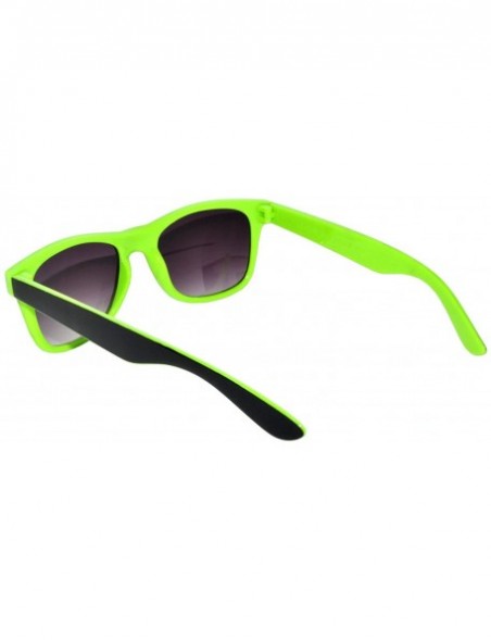 Wayfarer New Fashion Vintage Two - Tone colored frame Smoke Lens Sunglasses Retro 80's - Green - C012280QY4R $7.70