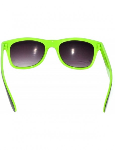 Wayfarer New Fashion Vintage Two - Tone colored frame Smoke Lens Sunglasses Retro 80's - Green - C012280QY4R $7.70