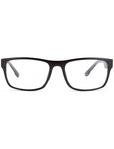 Oversized Unisex Clear Lens Squared Frame Fashion Glasses - Matte Black - CI11KQRUGX5 $8.38