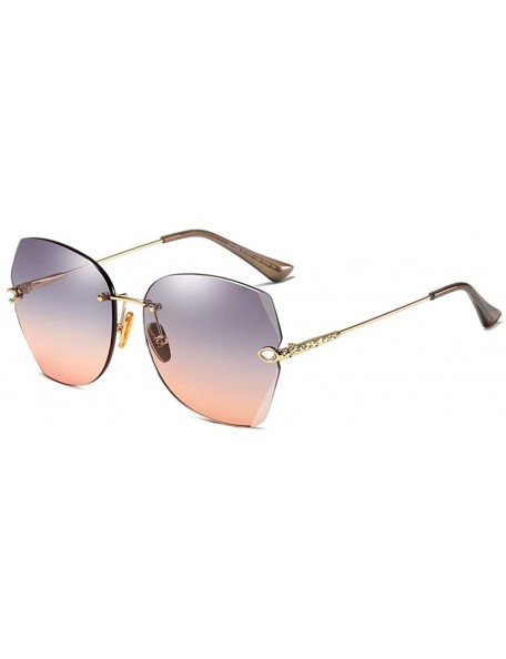 Butterfly The New Fashion Diamond Sunglasses for Women Oversized Vintage Polarized - Gradient Orange - CJ18RW5MU7A $11.14