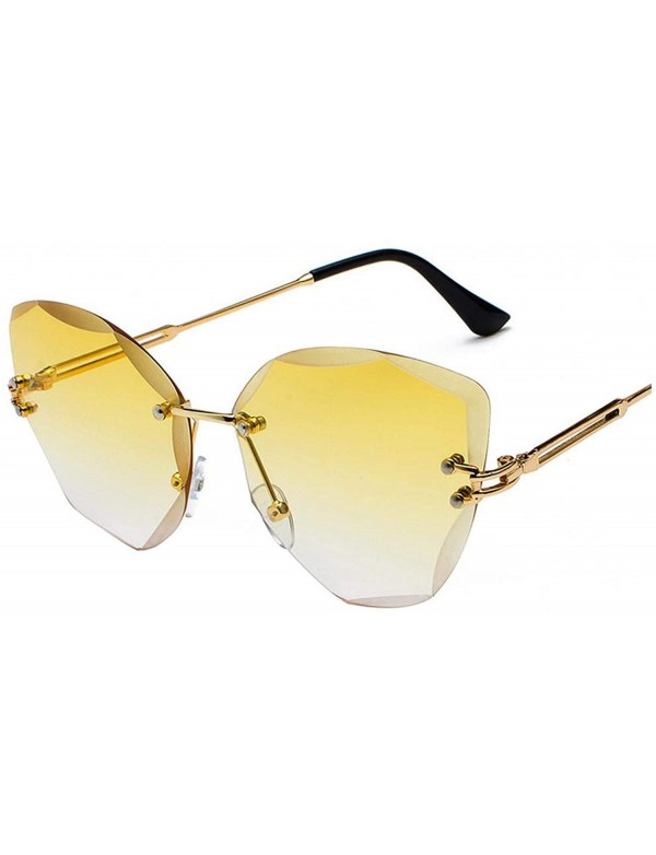 Oversized DESIGN Fashion Sun Glasses RimlWomen Sunglasses Vintage Alloy Frame Classic Shades Oculo - 4 - CP197Y6IHCY $20.98