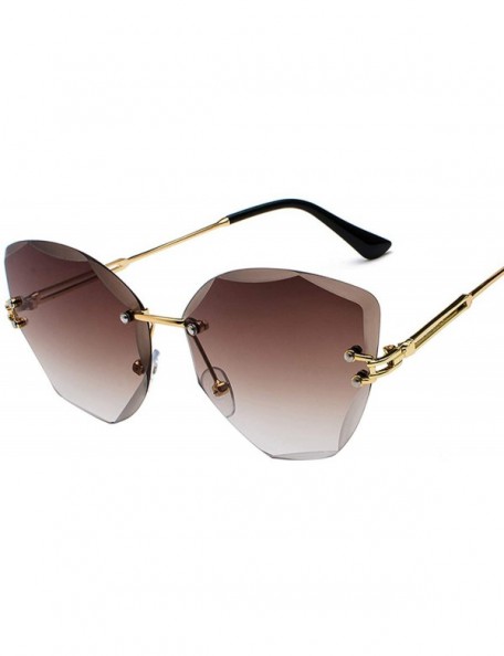 Oversized DESIGN Fashion Sun Glasses RimlWomen Sunglasses Vintage Alloy Frame Classic Shades Oculo - 4 - CP197Y6IHCY $20.98