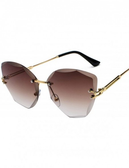 Oversized DESIGN Fashion Sun Glasses RimlWomen Sunglasses Vintage Alloy Frame Classic Shades Oculo - 4 - CP197Y6IHCY $20.98