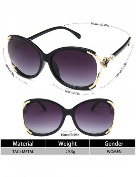 Oversized Classic Polarized Sunglasses for Women Oversized - Fashion Retro Sun Glass for Driving - 100% UV Protection - CK18S...