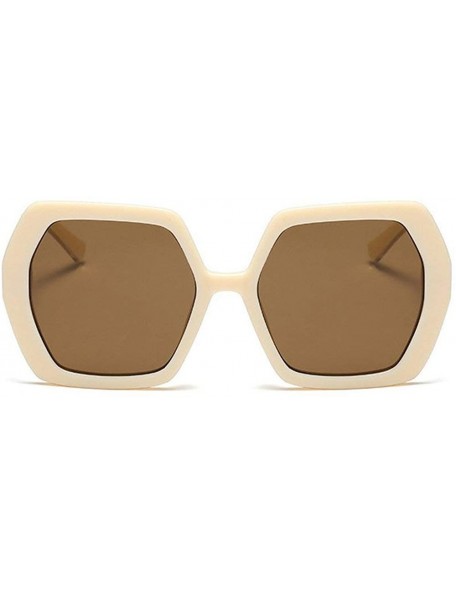 Square Fashion Irregular Polygon Square Sun Glasses Women's Big Frame Concave Shape Brand Designer Sunshade Glasses - CK194SN...