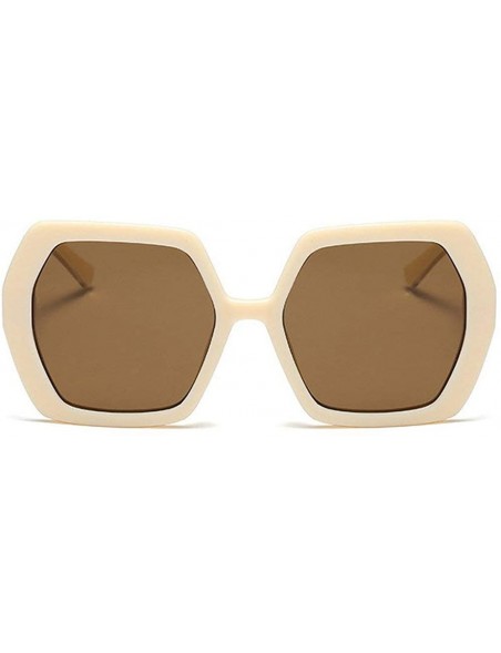 Square Fashion Irregular Polygon Square Sun Glasses Women's Big Frame Concave Shape Brand Designer Sunshade Glasses - CK194SN...