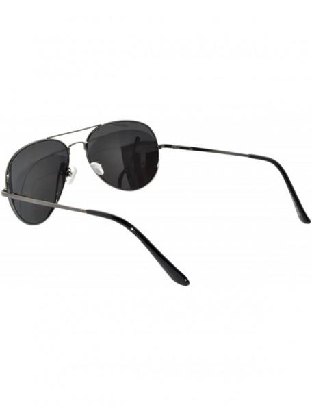 Aviator Full Mirror Lens Colored Metal Frame with Spring Hinge - Gun_silver_mirror_lens - CN121JE4UKD $11.32