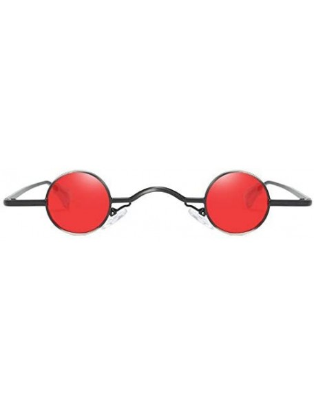 Square Hip Hop Sunglasses Fashion Round Shape Man Women Glasses Shades Vintage Retro Small and Exquisite Eyewear Red - D - C1...