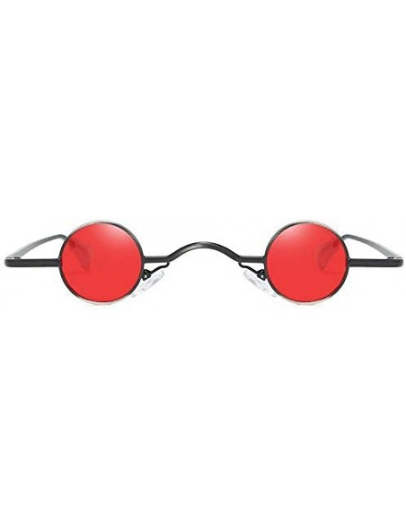 Square Hip Hop Sunglasses Fashion Round Shape Man Women Glasses Shades Vintage Retro Small and Exquisite Eyewear Red - D - C1...