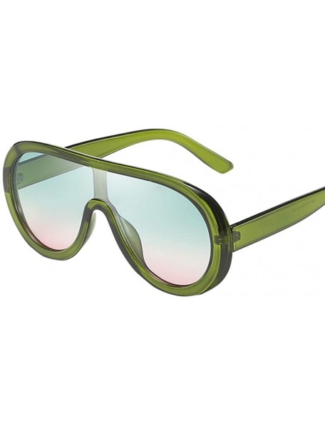 Rimless Retro Personalized Colorful Oversized Goggle Sunglasses For Unisex Women Men - D - CS196LW80IT $9.00