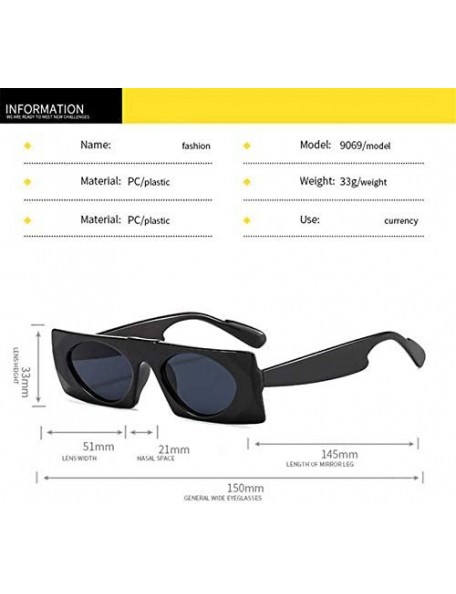 Oversized Square Vintage Sunglasses Women Luxury Brand Designer Sun Glasses For Men Fashion Trendy Popular Glasses Uv400 - CW...