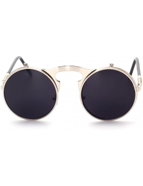 Round Vintage punk Round Metal Sunglass Mens Womens - C7 - CB18D9OALA8 $11.50