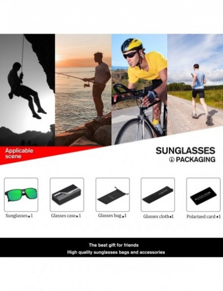 Wayfarer Polarized Square Sunglasses For Men and Women Matte Finish Sun Glasses UV Protection Glasses - CZ192TW5H54 $9.74