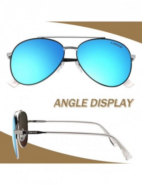 Aviator Polarized Sunglasses for Men Sports Sun Glasses Driving Cycling Fishing Shades - X Black Frame/Blue Lens-mirrored - C...