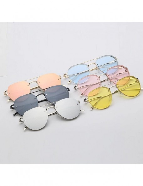 Rimless Mirrored Sunglasses Polarized Protection Reflective - CN18QE3ZDI4 $9.11