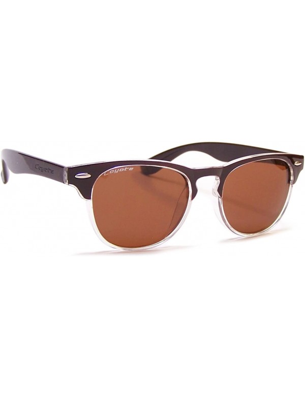 Wayfarer Polarized Street and Sport Sunglasses - Crystal Brown Frame/Clear/Brown Lens - CD1205OVGDH $27.74