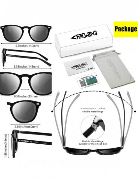 Oversized Polarized Protection Sunglasses - Black Frame/Silver Lens - C5194R3UYO2 $10.75