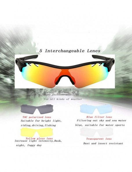 Sport Polarized Sunglasses Cycling Interchangeable Baseball - White - CB1960HC2KE $14.37