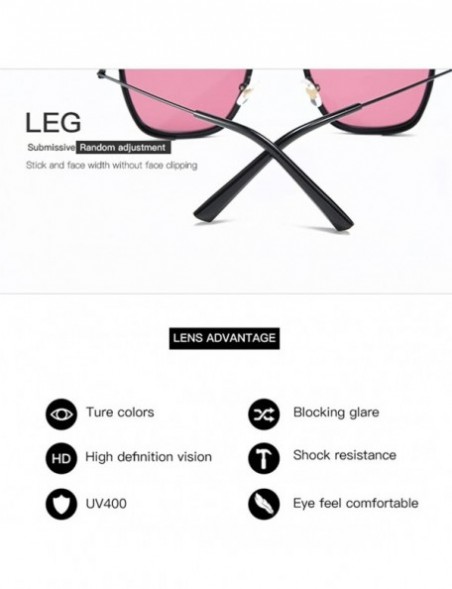 Aviator Square Frame Sunglasses Trendy Glasses for Women Superstar - Silvergrey - CT18AY2C4U7 $10.31