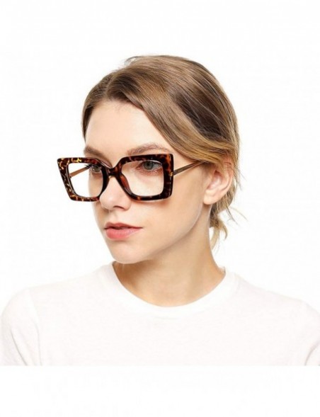 Butterfly Anti-Blue Block Light Pearl Inlay Arm Cat Eye Reading Glasses - Anti Blue - Leopard Frame - CF18X5K9AQM $12.27