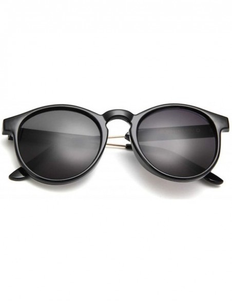 Oversized Retro Round Sunglasses Women Men Brand Design Transparent Female Sun glasses - 1 - CP18W7ID7DH $19.03