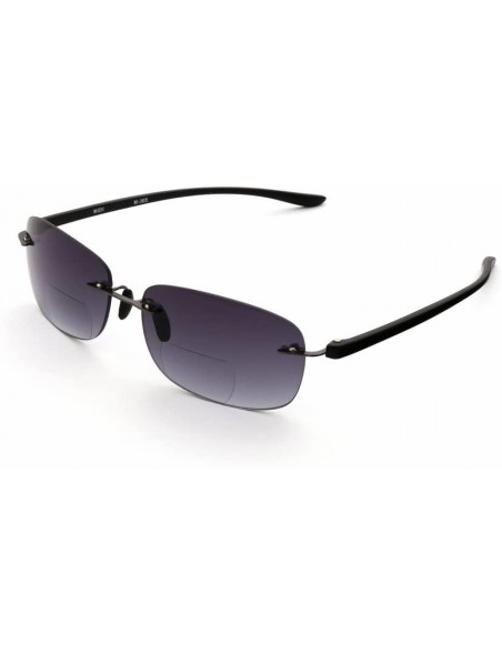 Square Reading Sunglasses Designed Available - Gun Metal Bridge/Gradient Smoke Lens - C8185CA623D $17.47