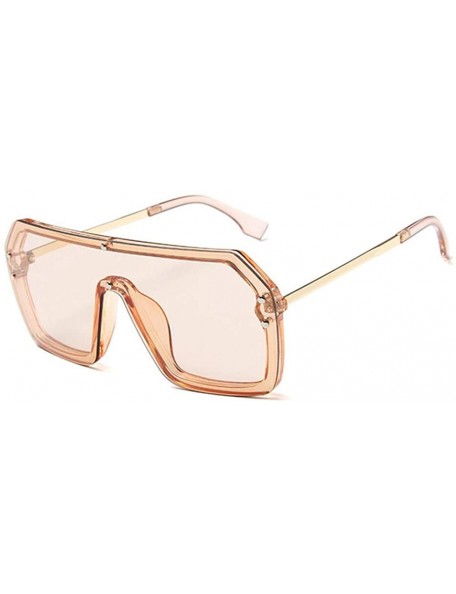 Square Square Sunglasses Women Oversized Big Frame Vintage Pink Sun Glasses Men - 5 - CO18WYRZCZH $30.24