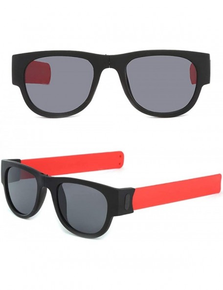 Round Vintage Sunglasses-Creative Wristband Glasses Polarized Driving Goggles - Red - C118RCR9NGZ $8.15