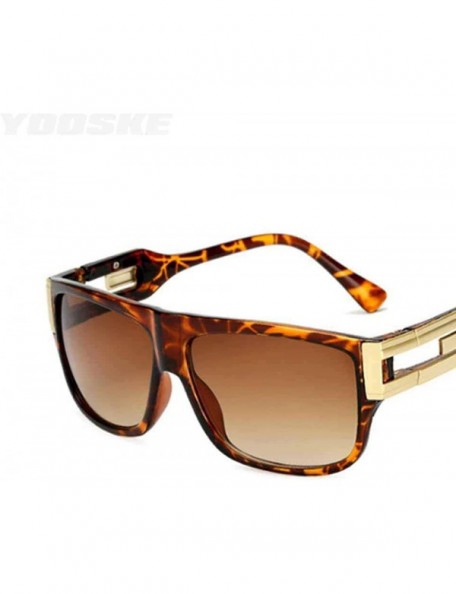 Oversized Retro Sunglasses Men Vintage Brand Designer Sun Glasses Male Celebrity C1black - C3leopard - C218Y2OK5DH $11.50