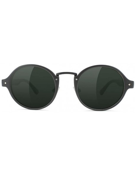 Round Prod Premium Polarized Sunglasses with 100% UV Protection and glare reduction - Matte Black - CL18CHK2ZQU $37.91