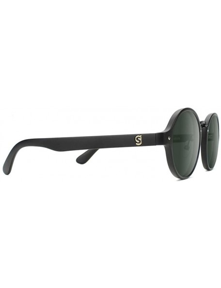 Round Prod Premium Polarized Sunglasses with 100% UV Protection and glare reduction - Matte Black - CL18CHK2ZQU $37.91