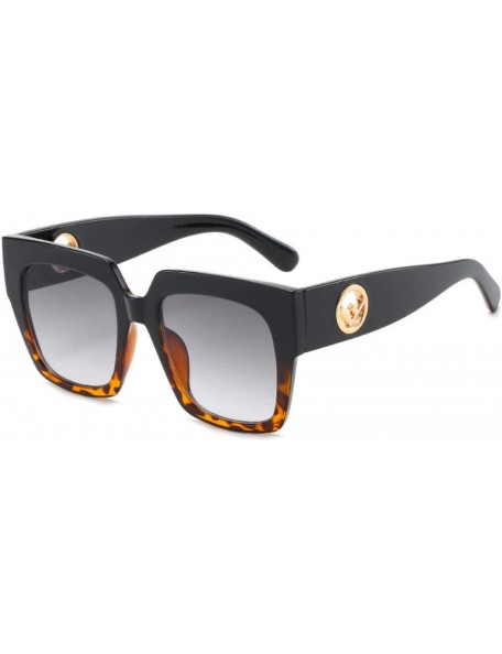 Square Sunglasses Vintage Glasses Stylish - Tea - CZ197CT86KC $21.28