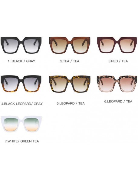 Square Sunglasses Vintage Glasses Stylish - Tea - CZ197CT86KC $21.28