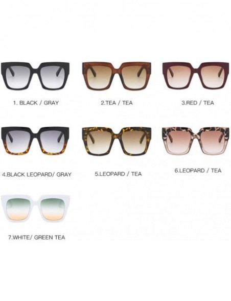 Square Sunglasses Vintage Glasses Stylish - Tea - CZ197CT86KC $21.28