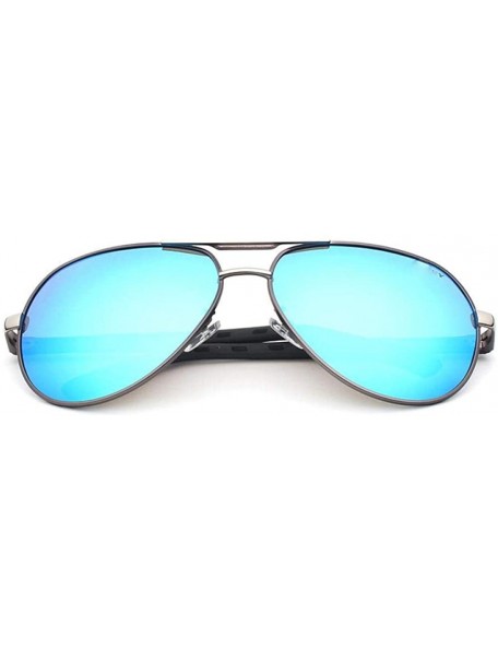 Oversized Men Sunglasses Aluminum Magnesium Polarized Pilot Glasses Fashion Y7614 C1 BOX - Y7614 C6 Box - CT18XDUT4TQ $17.13