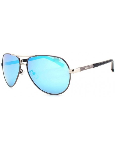 Oversized Men Sunglasses Aluminum Magnesium Polarized Pilot Glasses Fashion Y7614 C1 BOX - Y7614 C6 Box - CT18XDUT4TQ $17.13