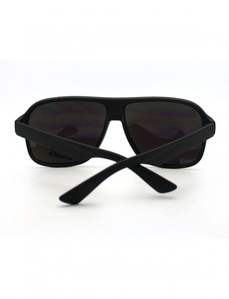 Aviator Reflective Lens Plastic Aviator Flat Top Sport Sunglasses - CA11D7OT0D1 $12.40