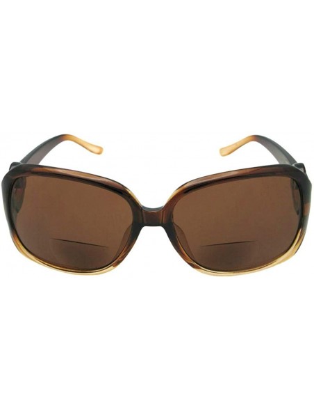 Rectangular Fashion Bifocal Sunglasses For Women B119 - Two Tone Brown-brown Lenses - CM197556XHI $17.68